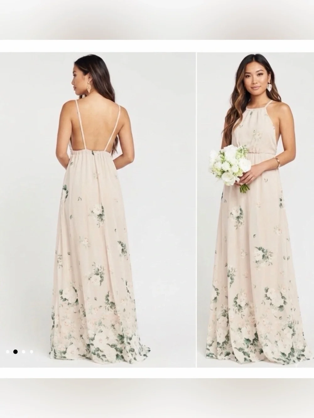 show me your mumu amanda maxi dress Show Me Your MuMu Amanda Maxi Dress Size XXS Dusty Blush Crisp Pink Open Back